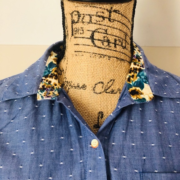 Anthropology tiered chambray tiered shirtdress - Picture 4 of 8